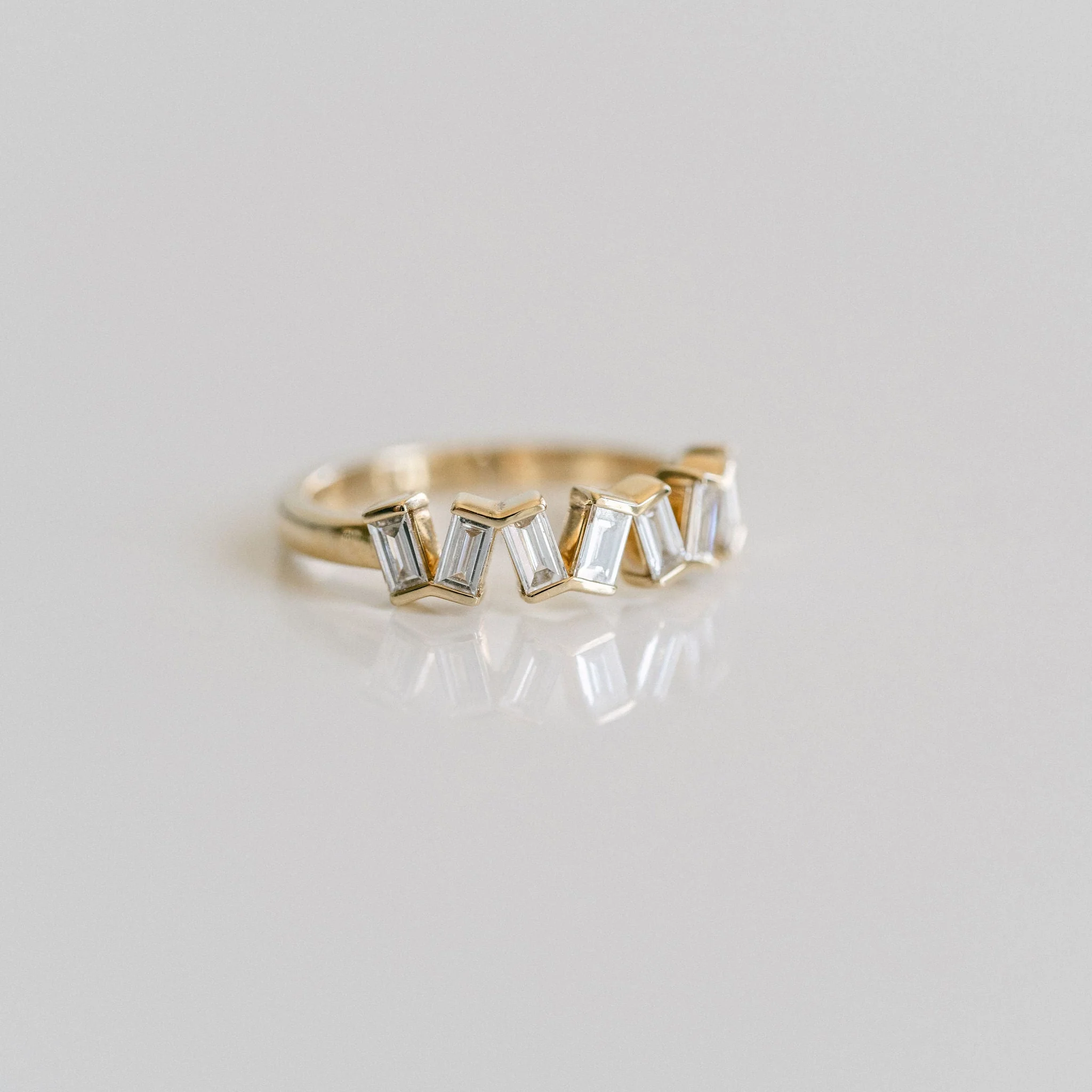 Baguette Bezel Domino Diamond Band - Image 4