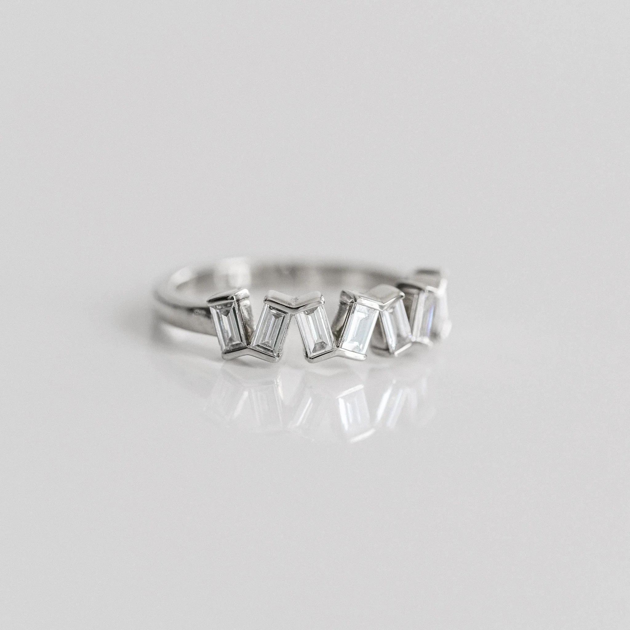 Baguette Bezel Domino Diamond Band - Image 7