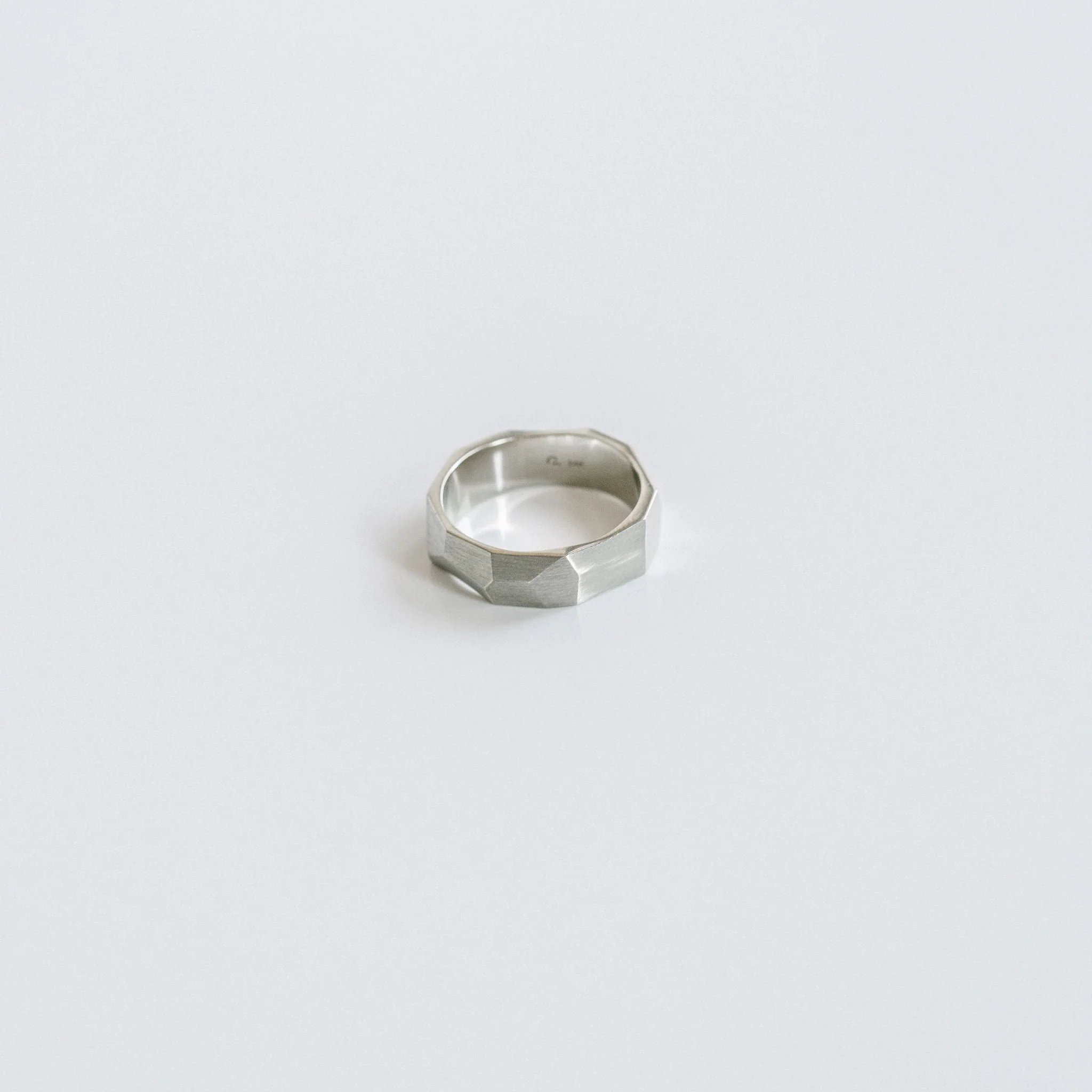 Brushed Faceted Mens Band - Image 10