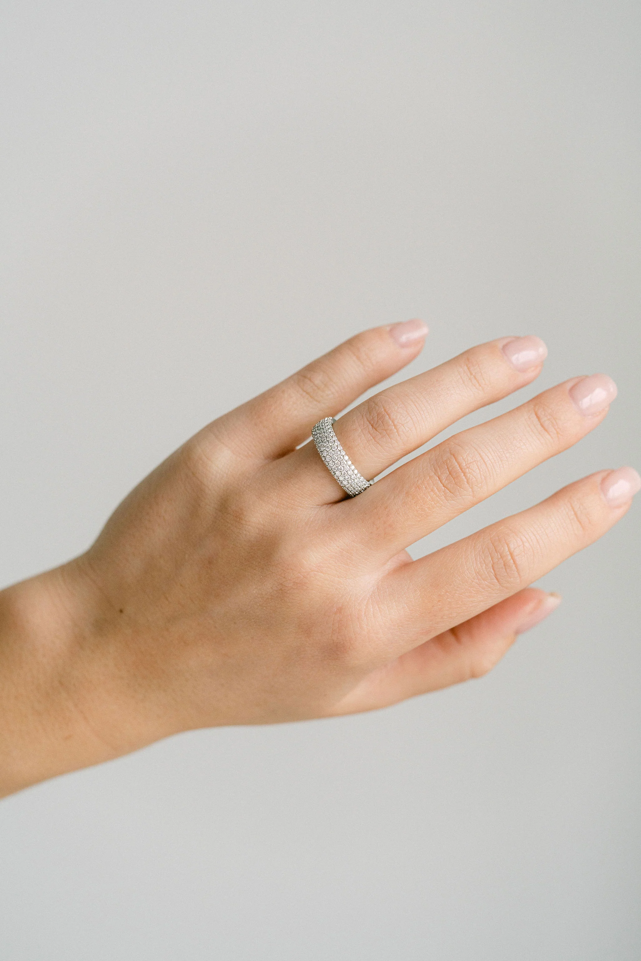 Chunky Diamond Micropavé Band - Image 7