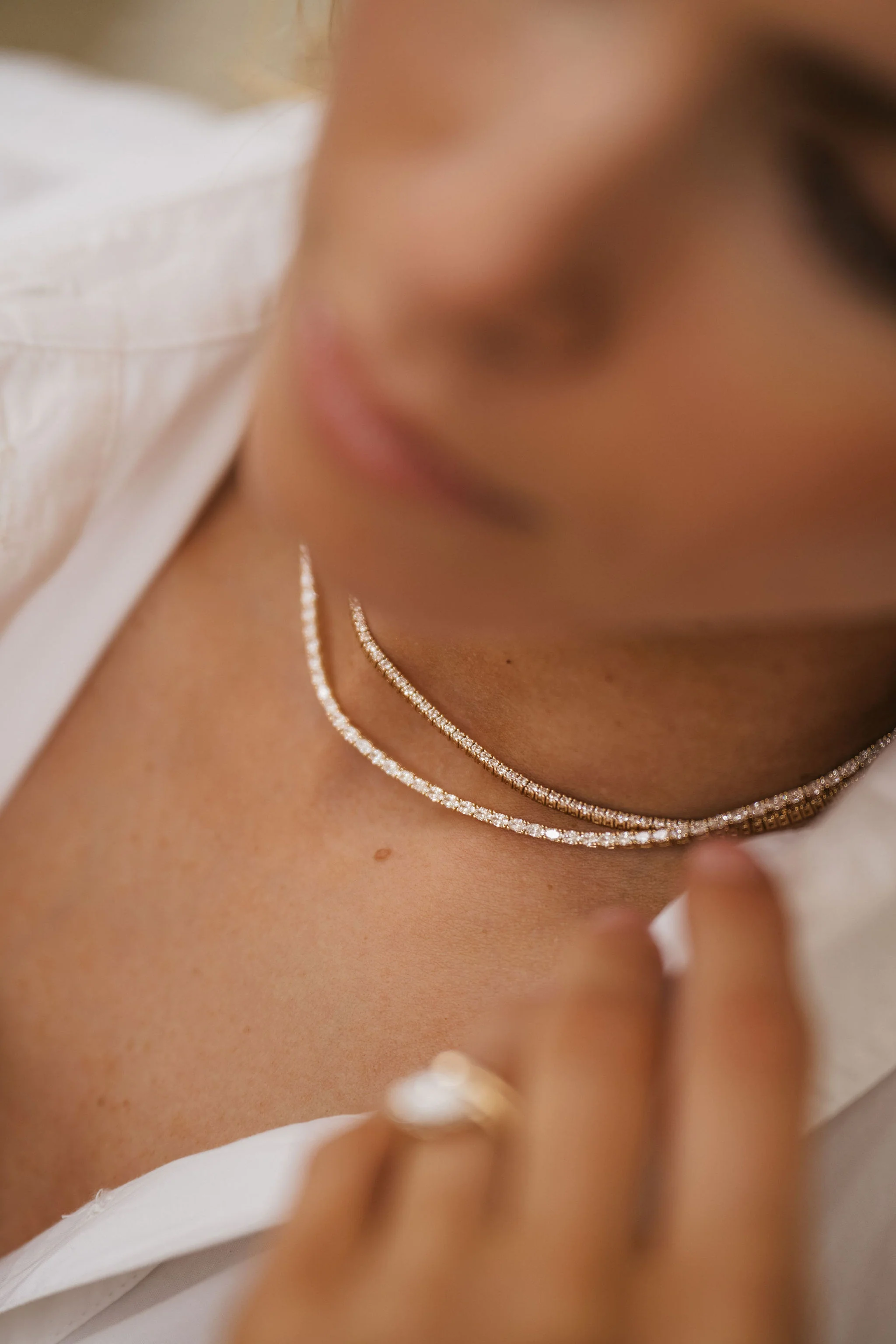 Oval Diamond Tennis Necklace - Image 6