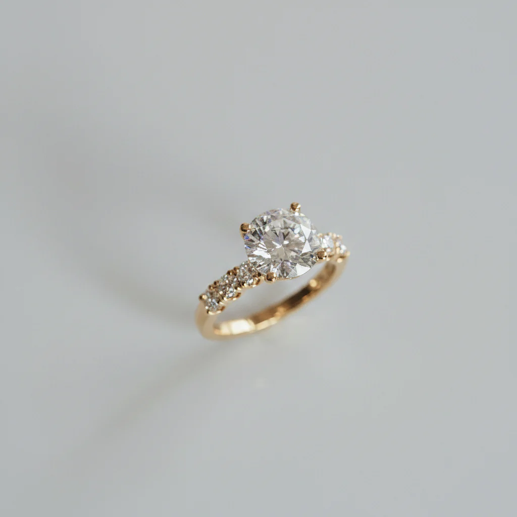 Round Brilliant Diamond Dahlia Ring - Image 9