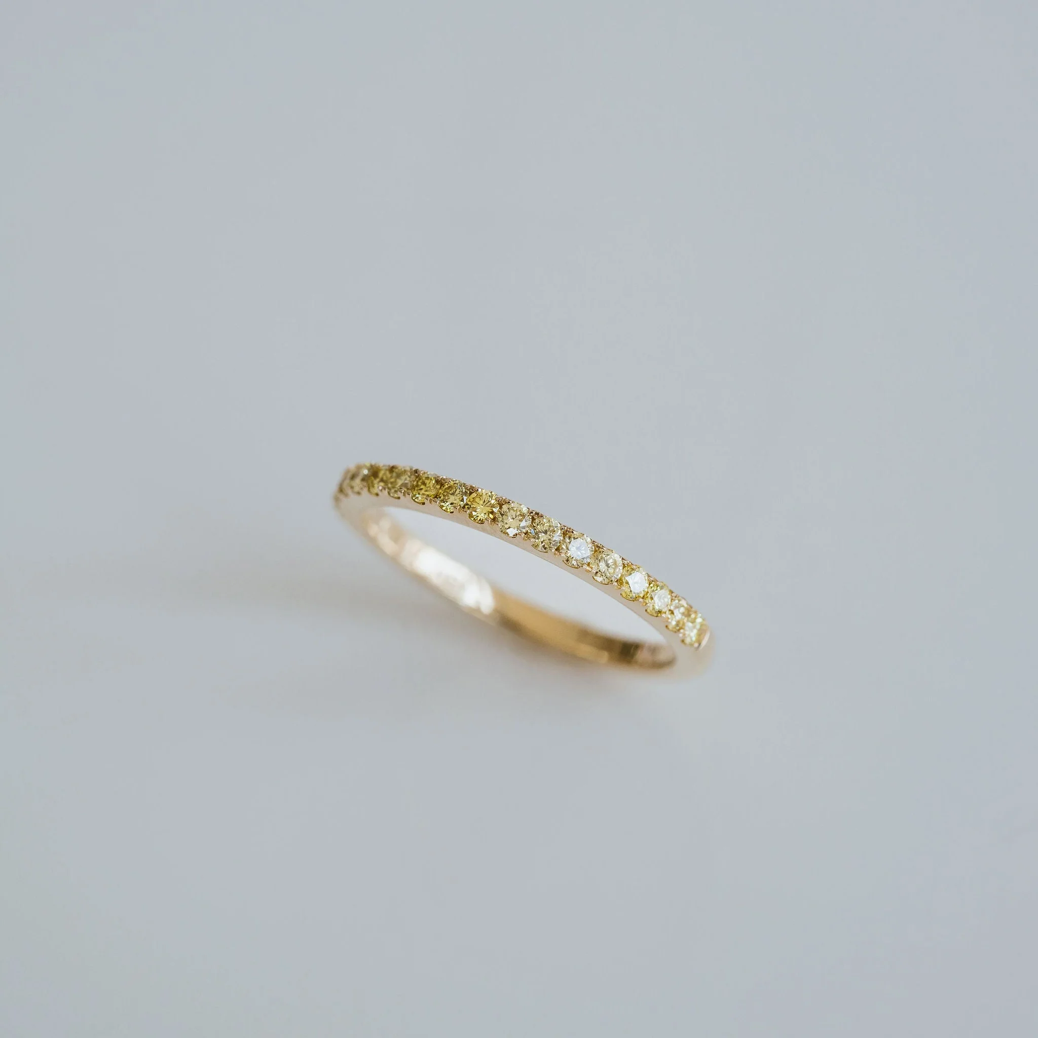 Yellow Diamond Pavè Band - 1.8mm - Image 3